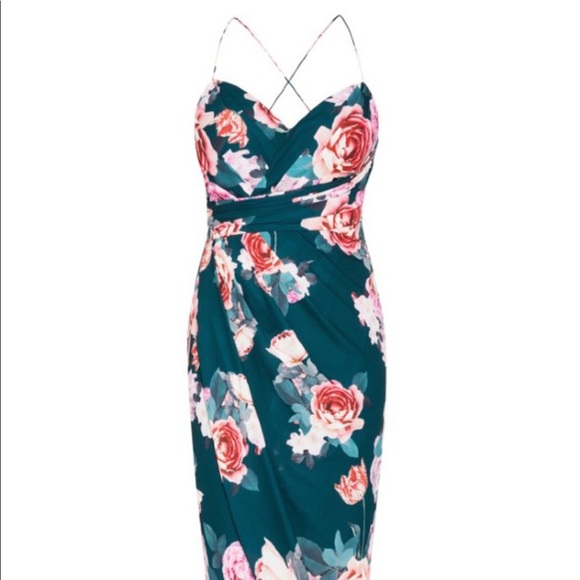 city chic green floral dress